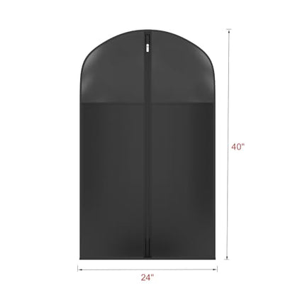Univivi Garment Bag Suit Bag for Storage and Travel, 40 Inch, Set of 6 - size: 24"X40"-6pcs - Black