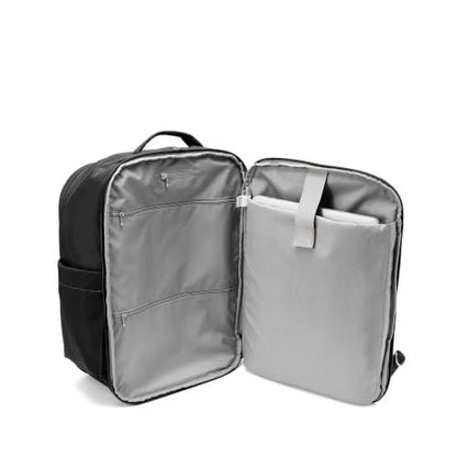 Securtex® Classic Anti-Theft Convertible Travel Backpack - 11x17” Carry-On, Fits 16” Laptop, Locking Zippers, Expandable - color: Black