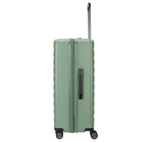 TRIPS EON 28-Inch Lightweight Durable Hardside 8-Wheel Spinner Checked Suitcase Size Luggage, Comfrey Green - color: Comfrey Green, size: LARGE CHECKED