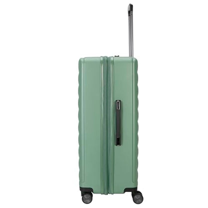 TRIPS EON 28-Inch Lightweight Durable Hardside 8-Wheel Spinner Checked Suitcase Size Luggage, Comfrey Green - color: Comfrey Green, size: LARGE CHECKED