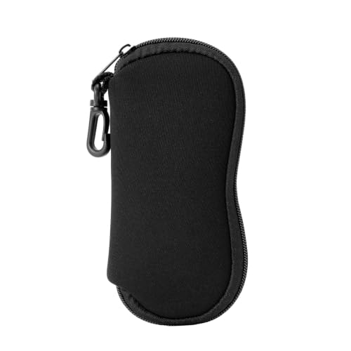 WOZEAH Double Eyeglass Case with 2 Compartments, Travel Eyewear Organizer for Two Pairs of Glasses - color: Black2