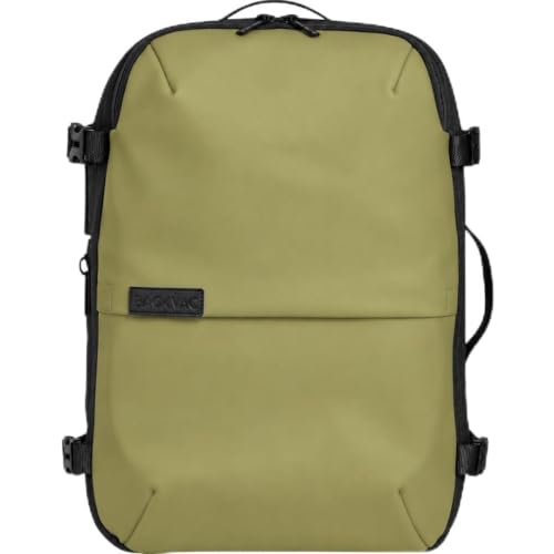 Travel Backpack 60L Expandable Air Compression System Water Resistant TSA Lock Carry-On Suitcase Luggage (Air Pump Not Included) - color: Olive Green