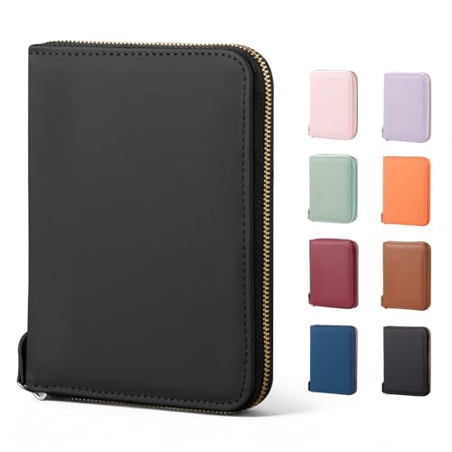 CoBak Passport Holder Cover with Safe Zipper Closure - color: Black
