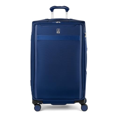 Travelpro VersaPack+ Softside Checked Luggage Suitcase, Navy Blue, 29-Inch - color: Estate Blue, size: Checked Large