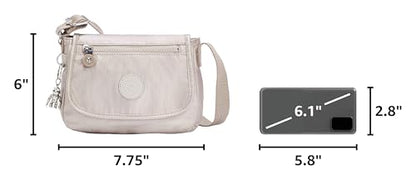 Kipling Sabian Printed Crossbody Mini Bag - color: Metallic Glow, size: 7.75''L x 5.75''H x 3.5''D