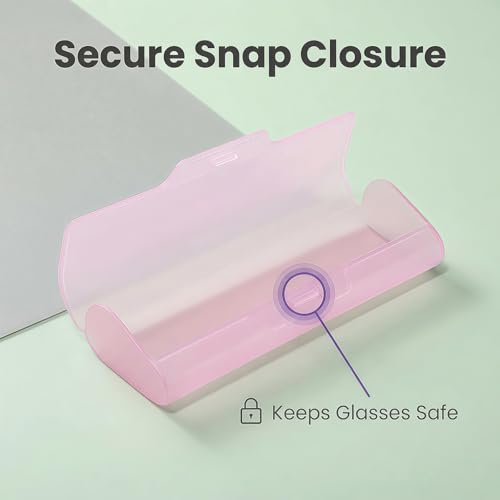 4PCS Portable Transparent Plastic Glasses Case Hard Shell Eyeglasses Protective Box Travel Sunglasses Storage Containers Eyewear Accessories (Random Color)