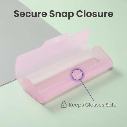 4PCS Portable Transparent Plastic Glasses Case Hard Shell Eyeglasses Protective Box Travel Sunglasses Storage Containers Eyewear Accessories (Random Color)