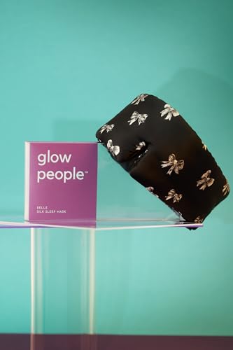 Glow People Silk Sleep Mask – 100% Mulberry Silk Eye Mask for Sleeping, Total Blackout, Cloud-Soft and Adjustable for Beauty Sleep and Travel - Belle - color: Belle
