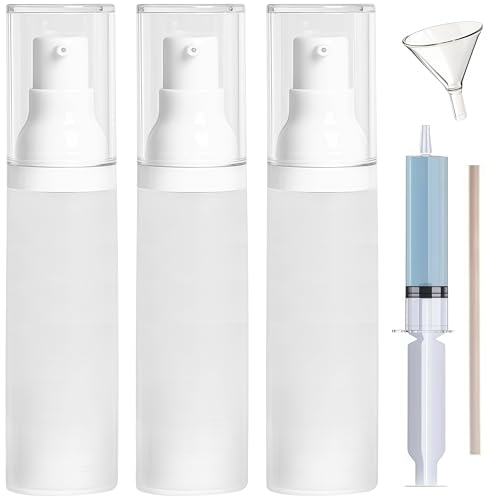 1.7oz/50ml Airless Pump Bottle | TSA Approved Travel Size Bottles - size: 1.7oz/50ml-(Pack of 3) & Lotion Bottle