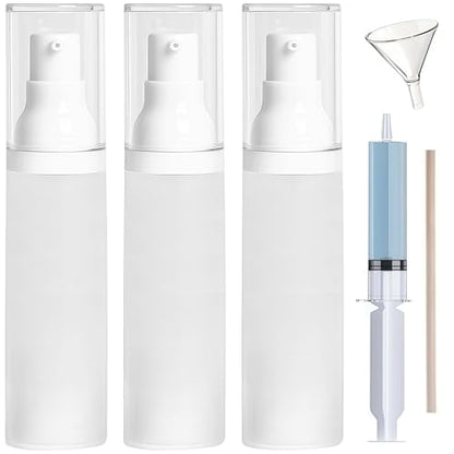 1.7oz/50ml Airless Pump Bottle | TSA Approved Travel Size Bottles - size: 1.7oz/50ml-(Pack of 3) & Lotion Bottle