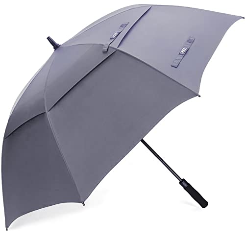 G4Free 47/54/62/68/72 Inch Golf Umbrella Windproof Auto Open Large Umbrella - color: Grey, size: 68 inch