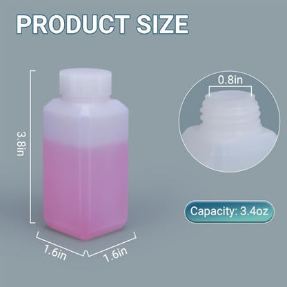 110ml(3.7온스)/110ml 누출 방지 플라스틱 병, 액체 샘플용 캡 포함, 여행, 캠핑 및 하이킹용 재사용 가능한 작은 병 용기 (반투명, 10개) - color: 반투명한, size: 3.6oz