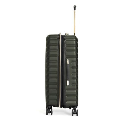 Kenneth Cole REACTION Madison Square Lightweight Hardside Chevron Expandable Spinner Luggage, Olive, 24-Inch Checked - color: Olive, size: 24-Inch Checked