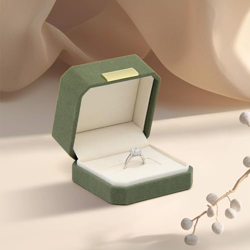 Exquisite Wedding Ring Box Small Jewelry Organizer - color: Ring Box- CQ-Dark Green