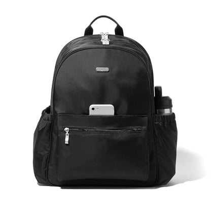 Baggallini Essential Laptop Backpack - 16x12 Inch Travel Backpack with 16" Laptop Sleeve - Lightweight Luggage Backpack - color: Black