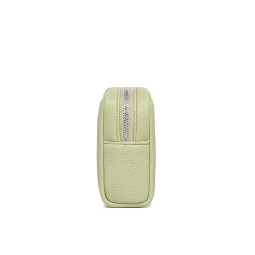 Makeup Bag for Purse Travel Cosmetic Bag (PU Sage Green) - color: Sage Green