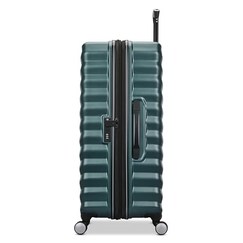 Samsonite Hard-Sided 20, 24 & 28 Inch 3-Piece Lightweight Checked Large Expandable Element Suitcase Set: Durable, 360° Spinner Wheels, Adjustable Telescopic Handle, TSA-Approved Lock - Bistro Green - color: Bistro Green, size: 3-Piece Set (20"/24"/28")