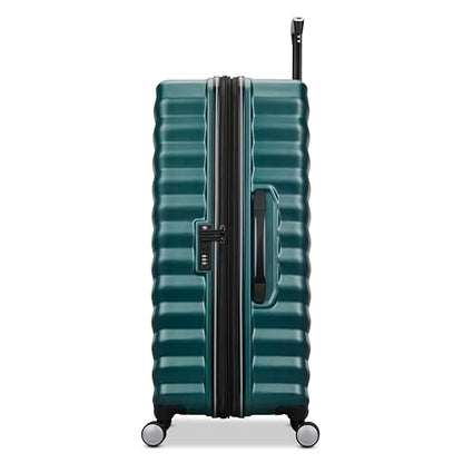 Samsonite Hard-Sided 20, 24 & 28 Inch 3-Piece Lightweight Checked Large Expandable Element Suitcase Set: Durable, 360° Spinner Wheels, Adjustable Telescopic Handle, TSA-Approved Lock - Bistro Green - color: Bistro Green, size: 3-Piece Set (20"/24"/28")