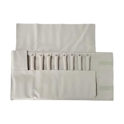 Travel Ring Holder, Foldable Ring Case for Women, Beige, L - color: Beige, size: Large,20 Slots