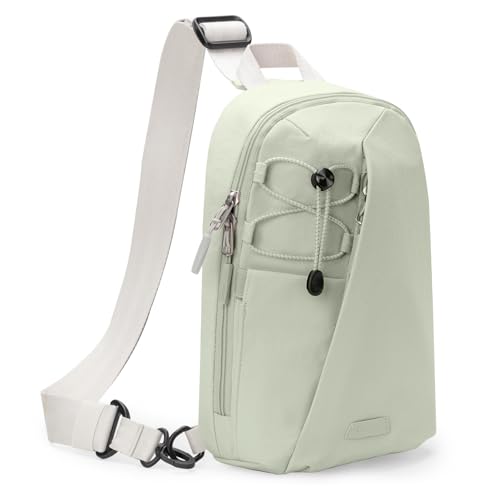 Inateck Sling Bag X-Row with RFID Blocking, Spacious Crossbody Shoulder Chest Everyday Carry Bag with Quick-adjust Strap, Water-resistant Sling Backpack for Men, Women, Travel, Cycling, Hiking, Green - color: Green
