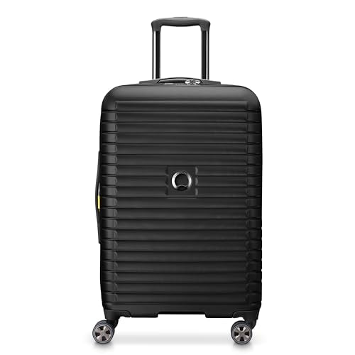 DELSEY PARIS Cruise 3.0, 24 Inch Checked-Medium Luggage, Black - color: Black, size: Checked-Medium 24 Inch
