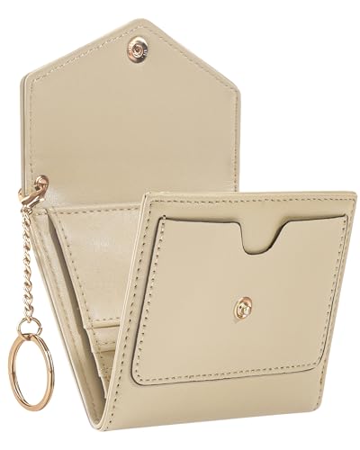 Gostwo Womens Wallet RFID Blocking Small Wallets Woman Credit Card Holder Trifold Ladies Wallets with Coins Zipper Pocket - color: Sand