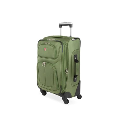 SWISSGEAR Sion Carry-On Spinner Luggage, Softside Expandable, Lightweight Suitcase, Evergreen, 22.75-Inch - color: Evergreen, size: Carry-On