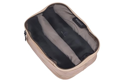 Thule Packing Cube, Size Small, Transparent Fabric, Organize Essentials, Easy to Pack, YKK Zippers - color: GENTLE BEIGE, size: Small, style: Single