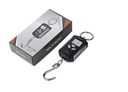 Klau Portable Fish Scale, 200 kg / 400 lb,Black and Silver - color: Black and Silver