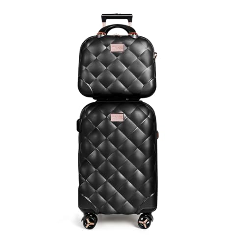 2-Piece Set(14/20in) Carry On Luggage,Expandable w/TSA LOCK - color: BLACK, size: 14 inch + 20 inch 2-Piece Set