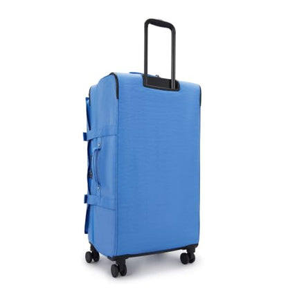 Kipling Women's Spontaneous Large 31-Inch Softside Spinner Wheel Luggage, Integrated TSA Accepted Lock - color: Cocktail Blue, size: Large