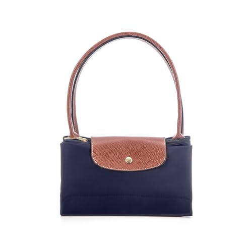 Tote Bag for Women Foldable Shoulder Bag Nylon Weekend Hobo Handbag - color: Navy