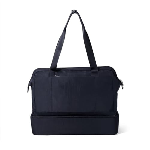 Modern Weekender - Lightweight 18"x15.7"x9.4" Duffel Carry-on Travel Bag for Women - color: French Navy