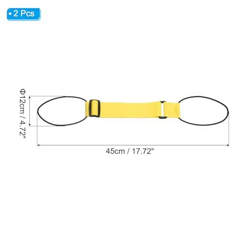 PATIKIL Luggage Straps Bag Bungee, 2 Pcs Suitcase Straps Adjustable Belt for Add a Bag Easy to Travel Elastic Strap Belt Handle Handbag Backpack, Yellow - color: Yellow
