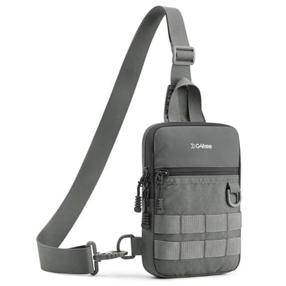 G4Free Small Crossbody Sling Bag, Mini Tactical EDC Chest Bag for Men - color: Grey