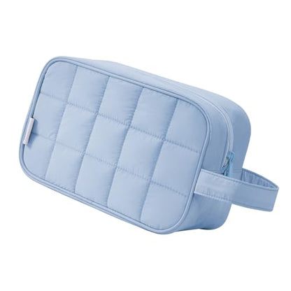 Narwey Quilted Travel Toiletry Bag for Women, Bathroom, Medicine Bag - color: Y-Blue
