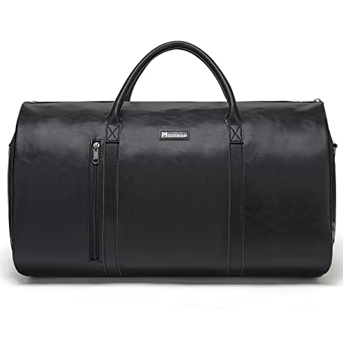 Garment Bags for Travel, 45L Carry-On Convertible Duffle with Strap - color: C-Black
