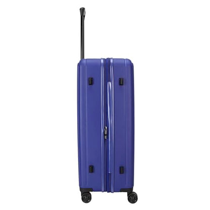 TRIPS AXIS 28-Inch Lightweight Durable Hardside 8-Wheel Spinner Checked Suitcase Size Luggage, Navy - color: Navy, size: LARGE CHECKED