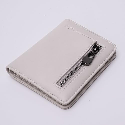 Alldaily Small RFID Wallet for Women Slim Compact Bifold Pocket Ladies Travel Mini Purse (White) - color: White