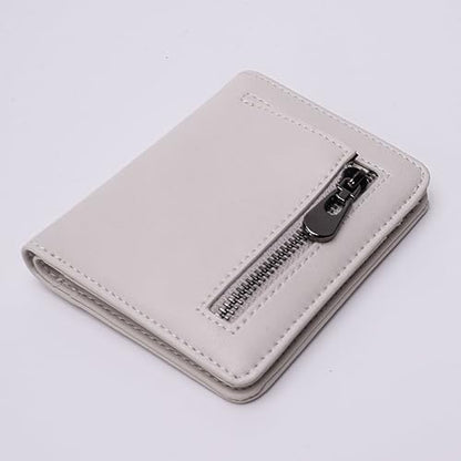 Alldaily Small RFID Wallet for Women Slim Compact Bifold Pocket Ladies Travel Mini Purse (White) - color: White
