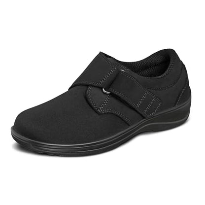 Orthofeet Wichita Orthopedic Women's Casual Shoes | Lightweight, Stretchable Ladies Shoe with Adjustable Monk Strap, Arch Support, Comfortable Ergonomic Cushioning, Wide Toe Box - size: 7.5