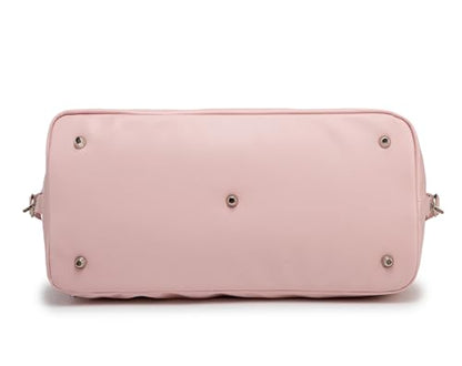 Kinmac Travel Duffel - Overnight Weekender & Gym Bag, Carry-on Tote (Pink) - color: Pink