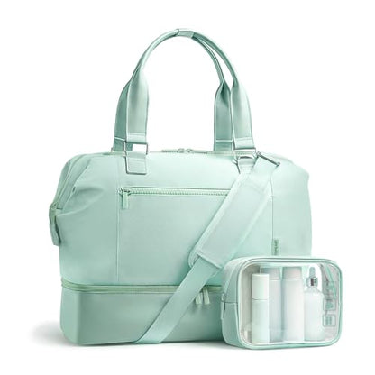 TOPEAST Travel Duffle Bag, Weekender Bags for Women with Shoe Compartment - color: Green
