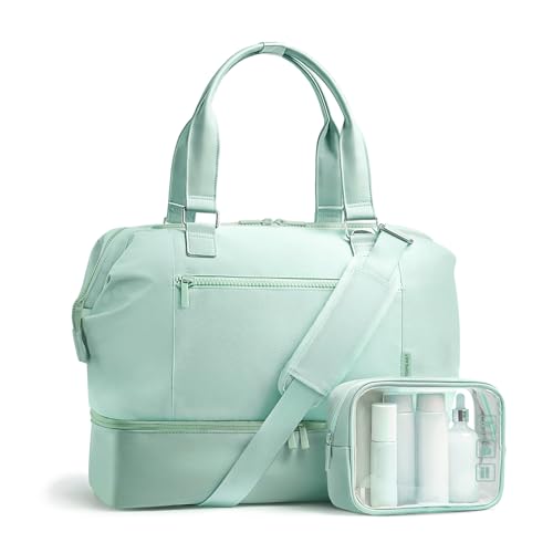 TOPEAST Travel Duffle Bag, Weekender Bags for Women with Shoe Compartment - color: Green