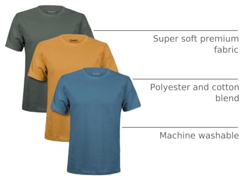 Kingsted Mens T-Shirts - Super Soft & Durable, Classic Fit Crew Neck Shirts - color: Royal 3 Pack, size: 4X-Large