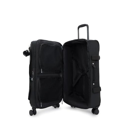 Kipling Spontaneous Softside Spinner Wheel Luggage, Integrated TSA Accepted Lock, Black Noir, Checked-Medium 26,KI6918 - color: Black Noir, size: Medium