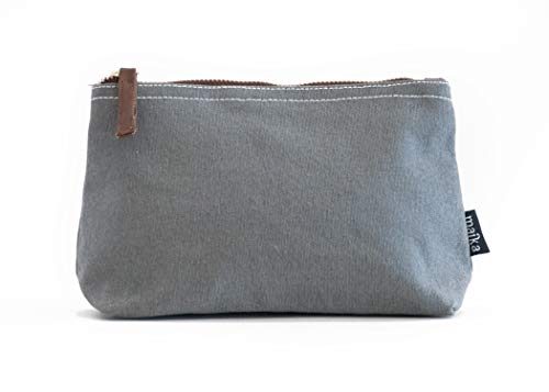 MAIKA Recycled Canvas Travel Pouch - color: Waxed Ash, size: Small