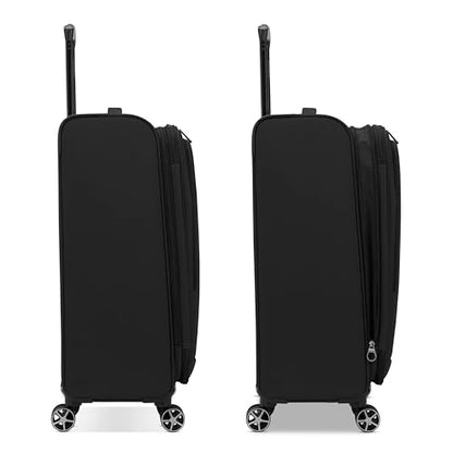 Samsonite Saire LTE Softside Expandable Luggage with Spinner Wheels, Pine Green, Large Checked Suitcase - color: Pine Green, size: Checked-Large Spinner
