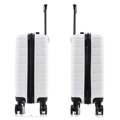 InUSA TREND 20-Inch Carry-On Hardside Spinner Luggage Lightweight Durable White - color: White, size: 20 Inch