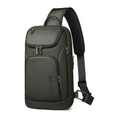 hk Sling Bag for Man, Waterproof Utility Crossbody Bag - color: Green